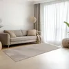 Tappeto beige con pelliccia di coniglio morbida e vellutata Anteprima dell’immagine prodotto 1