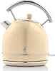 A cream-colored electric kettle with a silver handle and base, shown from the front on a white background. Podgląd zdjęcia produktu