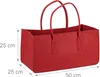 relaxdays 8 x Kaminholztasche aus Filz rot Produktbild-Vorschau 4