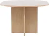 A light wood dining table with a pedestal base, shown from the front. Voir les images du produit