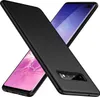 A black phone case is shown diagonally over a smartphone. Náhled obrázku produktu