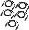 5x DMX kabel 1m 3-pinový XLR DMX mikrofonní kabel Signální Náhled obrázku produktu 1