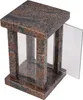 Viereckige Grablampe aus Granit Gneis, Höhe 22 cm, Breite Produktbild-Vorschau 2