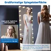 SONNI 160 x 60 x 3,5 cm blanc miroir de dressing sur pied Voir les images du produit 4