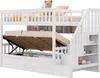 Letto in legno Sweiko 90x200CM, sottopiano idraulico, scala Anteprima dell’immagine prodotto 5