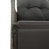 Möbel Gartensessel Verstellbar mit Kissen Grau Poly Rattan Produktbild-Vorschau 8