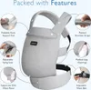 Marsupio Momcozy con Air-Mesh, grigio Anteprima dell’immagine prodotto 2