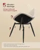 The underside of a chair is shown with assembly instructions and text. Produktbild-Vorschau