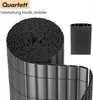A rolled-up privacy screen made of gray PVC, with a close-up view of its structure and a separate illustration of a single segment. Náhľad obrázku produktu