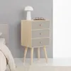 Nachttisch PELO mit 3 Schubladen Natur/Grau - Nachtkasten Produktbild-Vorschau 3