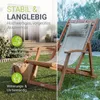 JUSKYS® Sonnenliege Tavira Creme - klappbar, verstellbar, Produktbild-Vorschau 5