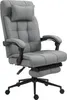 A gray office chair with a headrest and footrest is shown against a white background. Náhled obrázku produktu