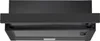A black telescopic kitchen hood is shown from a top-down perspective against a white background. Produktbild-Vorschau