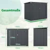 COSTWAY Cassonetto per 2 cestini, cassonetto da giardino Anteprima dell’immagine prodotto 3