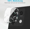 A close-up of a smartphone camera lens protector being applied to a phone. Produktbild-Vorschau