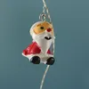 LED Drahtlichterkette NIKOLAUS - 20 warmweiße LED - L: 1,90m - Timer - Batterie - rot, weiß Produktbild-Vorschau