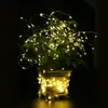 A potted plant decorated with warm white LED string lights. Produktbild-Vorschau