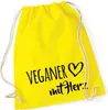 Huuraa Turnbeutel Veganer mit Herz 12 Liter Yellow Produktbild-Vorschau 1