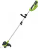 A green and black electric string trimmer is shown against a white background. Náhled obrázku produktu