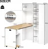 Merax Klappbarer Schreibtisch mit Regal, 2-in-1 Bücherregal Produktbild-Vorschau 7