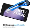 A screen protector being applied to a Samsung Galaxy S23 FE phone. Produktbild-Vorschau