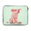 MuchoWow® Laptop Hülle 17 Zoll Laptoptasche Schwein - Rosa Produktbild-Vorschau 1