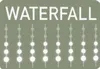 A graphic with the word WATERFALL and a series of vertical lines with circles, resembling a sound equalizer or a waterfall. Voir les images du produit