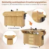 Flieks 95 cm Servierwagen ausklappbar,  Küchenwagen mit Produktbild-Vorschau 8