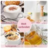 A collage of four images showing different beverages and food items, with text overlays. Produktbild-Vorschau