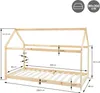 ML-Design dětská postel 90x200 cm se stříškou a roštovým Náhled obrázku produktu 6