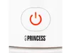 Close-up of a white appliance with a power button and brand logo. Produktbild-Vorschau