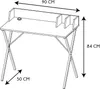 Bureau gris - Brice - 90 x 50 x 84 cm Voir les images du produit 8