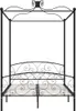 Struttura letto a baldacchino in metallo nero 120 x 200 cm Anteprima dell’immagine prodotto 2