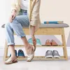 Ławka na buty Relaxdays na 8 par, 2 półki, składana Podgląd zdjęcia produktu 2