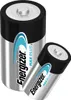 Two Energizer Max Plus D batteries are shown against a white background. One battery is larger and stands upright, while the other is smaller and leans diagonally in front of it. Voir les images du produit