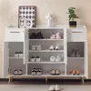 Szafka na buty Merax z 2 szufladami i 4 drzwiczkami, Podgląd zdjęcia produktu 3