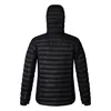 Schwarze Hybrid-isolierte Ridge-Nomad Jacke von Berghaus; Rückansicht mit Kapuze. Produktbild-Vorschau