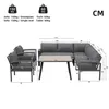Merax Garten-Lounge-Set mit großem Tisch in Holzoptik, Produktbild-Vorschau 8