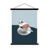 MuchoWow® Textilposter Frau - Kaffee - Jahrgang 120x160 cm Produktbild-Vorschau 1