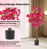 COSTWAY 120cm alberi artificiali con fiori 2 pezzi, pianta Anteprima dell’immagine prodotto 5