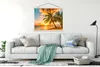 MuchoWow® Textilposter Sonnenuntergang - Palme - Wolken - Produktbild-Vorschau 3