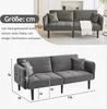 Merax 2-in-1 Schlafsofa Zweisitzer, Verstellbares Produktbild-Vorschau 7