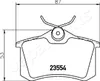 JAPANPARTS Bremsbeläge Satz Hinten Bremsklötze für VW Golf Produktbild-Vorschau 2