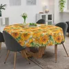 Tischdecke 100x100cm Rund Orange abwaschbar Granada Stoff Produktbild-Vorschau 7