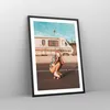 Gerahmtes Poster - Schwarzer Rahmen - Reise Frau Rollschuhe Produktbild-Vorschau 8