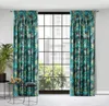 Rideau sur ruban noir Vert 140x270 cm Feuilles botaniques Voir les images du produit 7