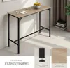 Table de bar industrielle Kerry 120x40x100,5cm - Bois clair Voir les images du produit 4