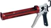 A red and silver caulking gun is shown against a white background. Produktbild-Vorschau
