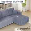 L-Form-Sofa aus Cordstoff, 2-Sitzgruppe Chaiselongue-Ecke, Produktbild-Vorschau 5