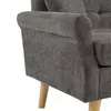 Merax 2-Sitzer Doppelsofa mit dicken Kissen, Holzbeinen und Produktbild-Vorschau 12